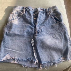 Free People jean skirt